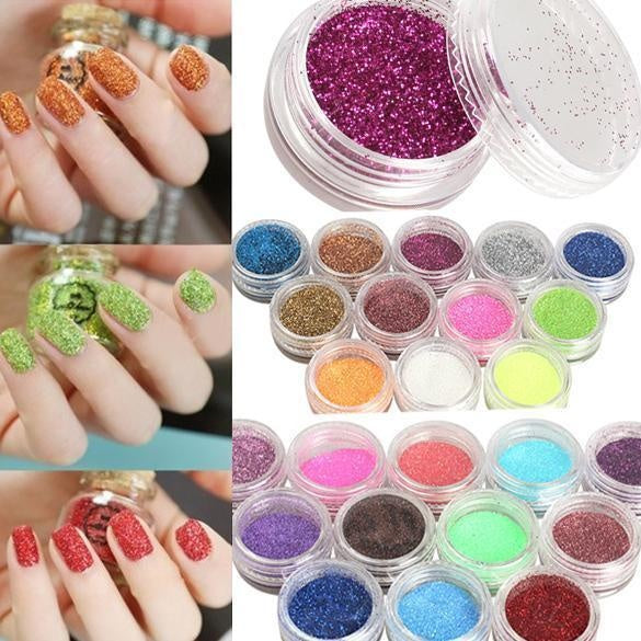 24 color 3D nail art decoration set with assorted colorful designs by My Store