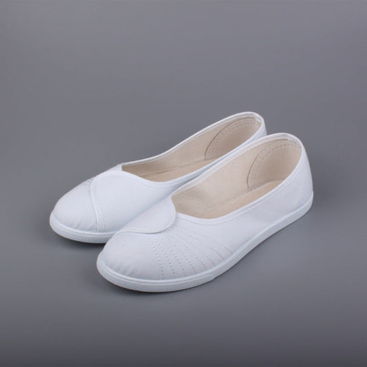 White soft sole breathable casual sneakers, lightweight comfortable walking shoes for daily wear