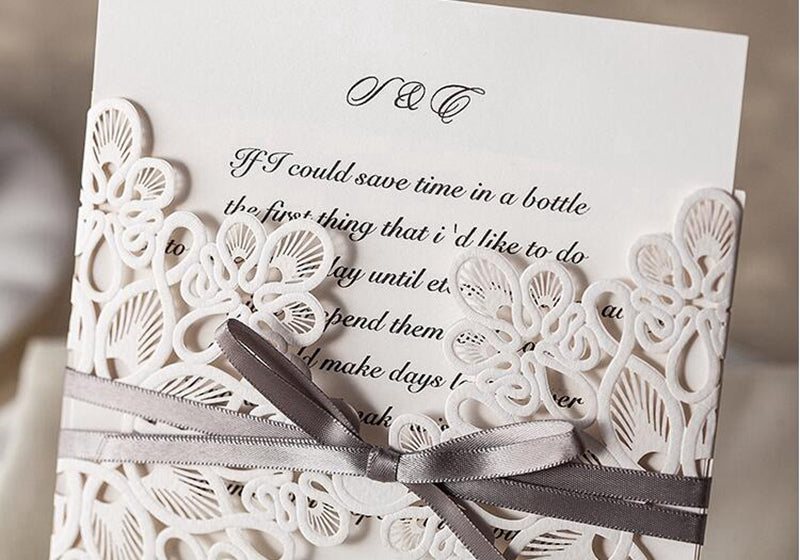 Personalized custom invitation card with elegant design, type 7
