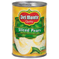 Del Monte Sliced Bartlett Pears In Heavy Syrup Canned Fruit
