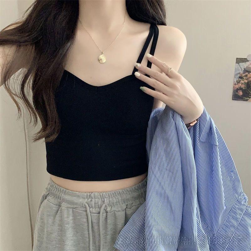 Women's camisole with built-in padding, shown in a fashionable design