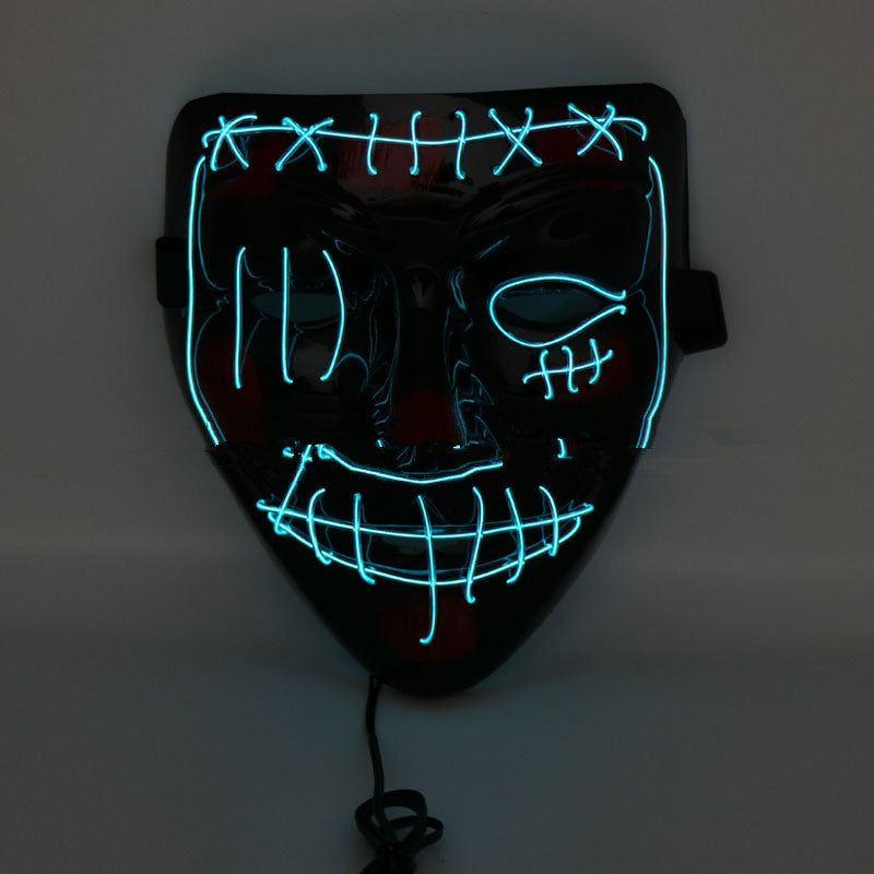 Halloween scary face hood by My Store, black hood with a spooky face design