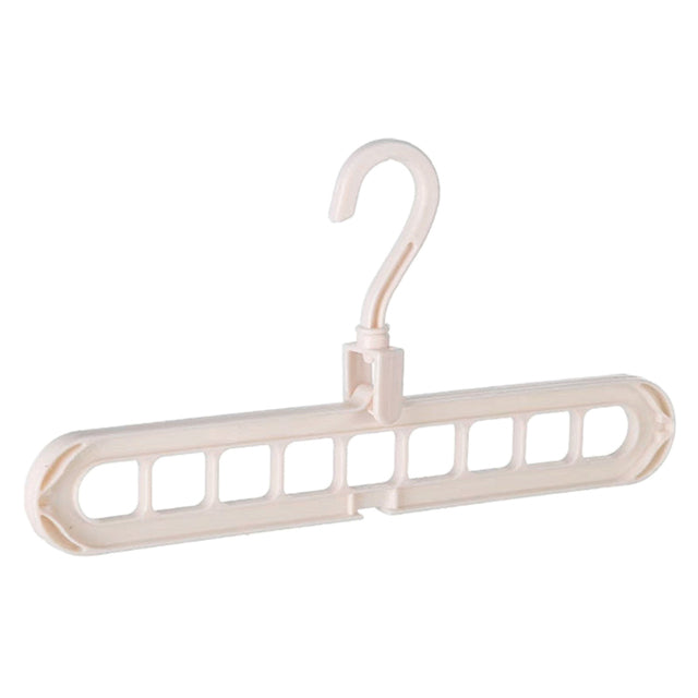 Plastic clothes hanger with storage hook for organizing garments