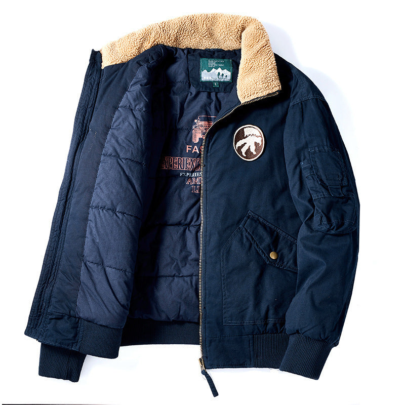 Men's Loose Fit Thick Cotton Pilot Jacket