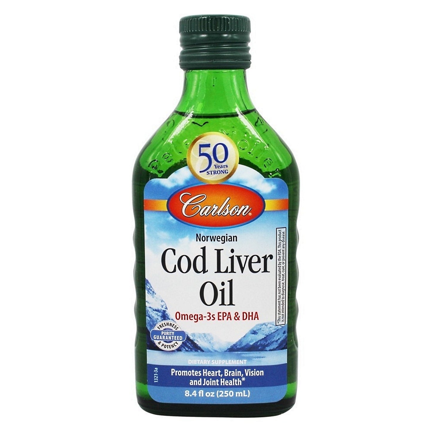 Pure Cod Liver Oil Liquid – Refreshing Lemon Flavor, 250ml – Heart & Brain Support