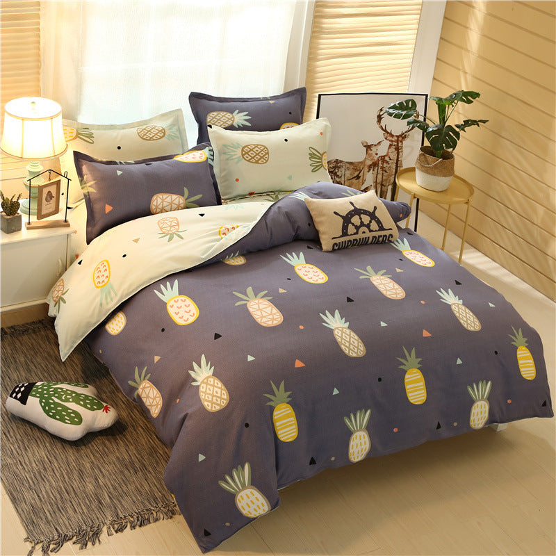 Cashmere cotton bedding set in soft, neutral fabric with a smooth, cozy texture