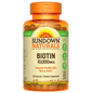 Sundown Naturals Vegetarian Biotin, 10,000 Mcg, Capsules, 120