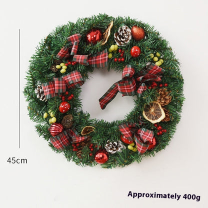 Christmas garland bow door hanging decoration for doors and windows 恒一