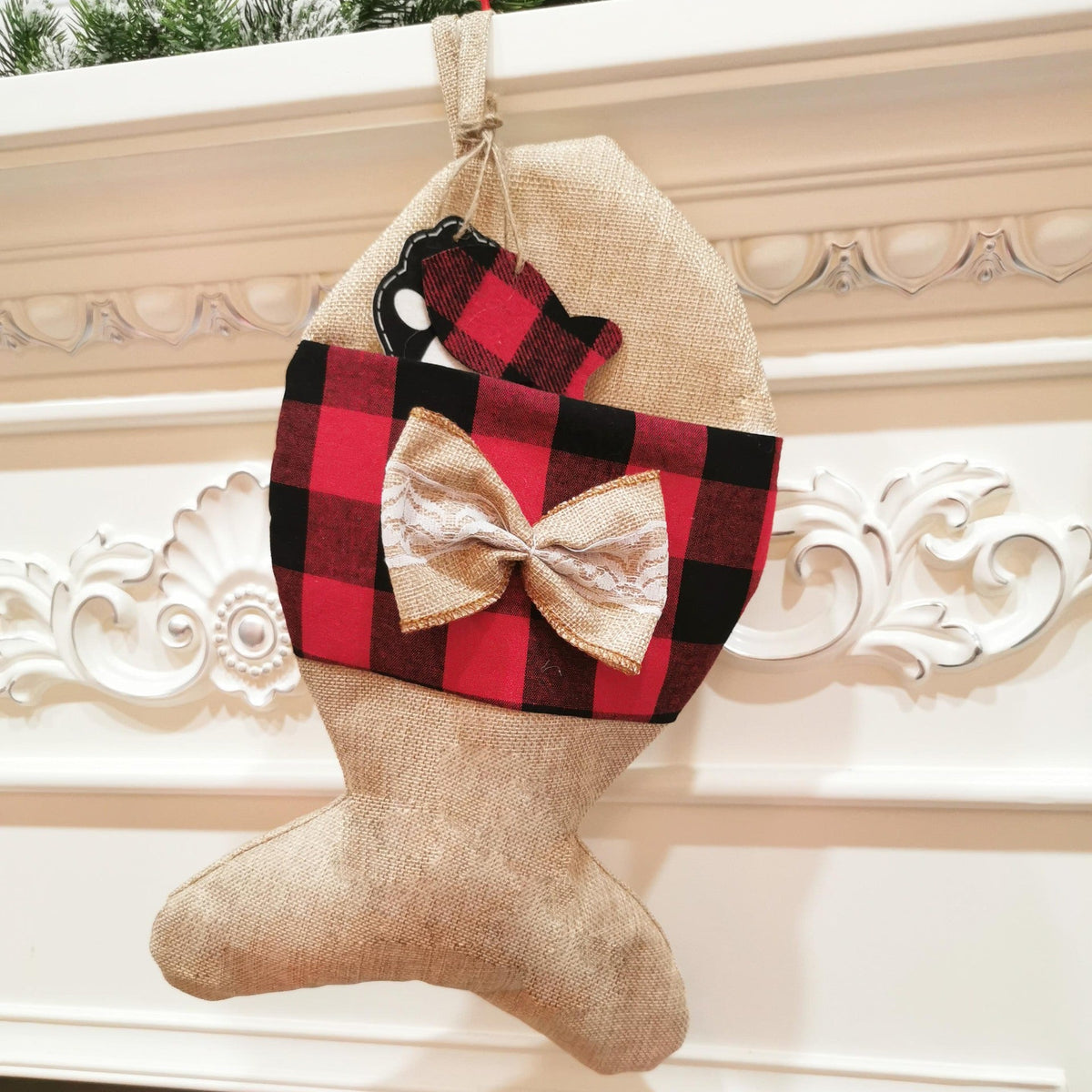 Christmas ornament Christmas socks gift bag by My Store with festive holiday design