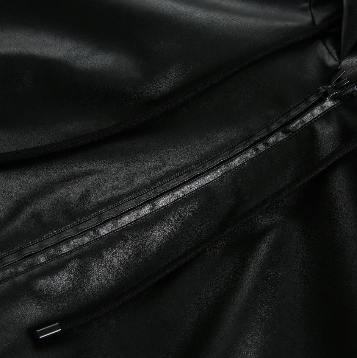 Men's American-style retro simple hooded leather coat jacket in a classic design