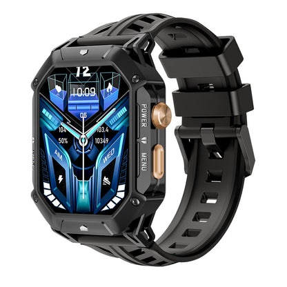 Smart watch with Bluetooth calling, voice assistant, gas compass, and sports tracking features