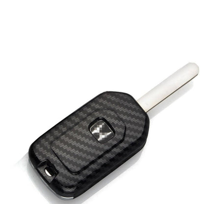 Carbon fiber car key cover shell with buckle, protective car key case.