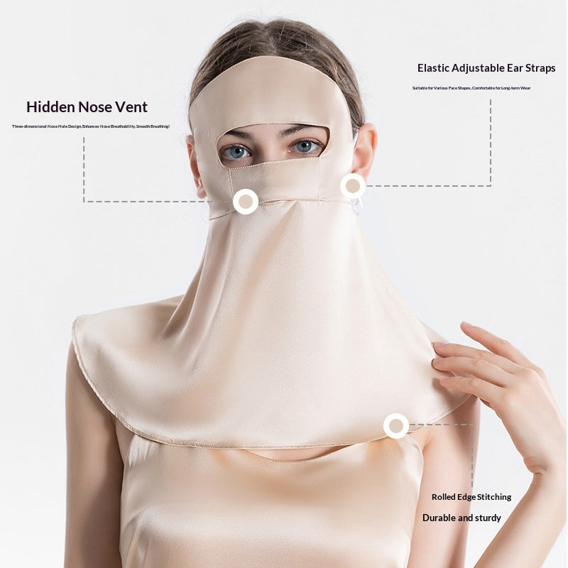 Sun protective face mask for summer, full-face UV protection in a lightweight design