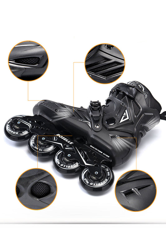 Adult beginner inline roller skates with fancy flat shoe design by My Store