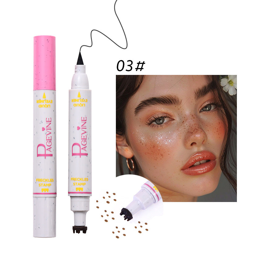 Double-headed fleck removal pen liquid eyeliner for women with precision makeup tips