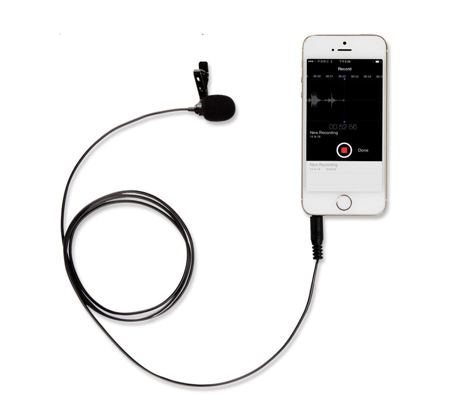 Lavalier microphone by My Store, compact clip-on design with visible cable and microphone capsule