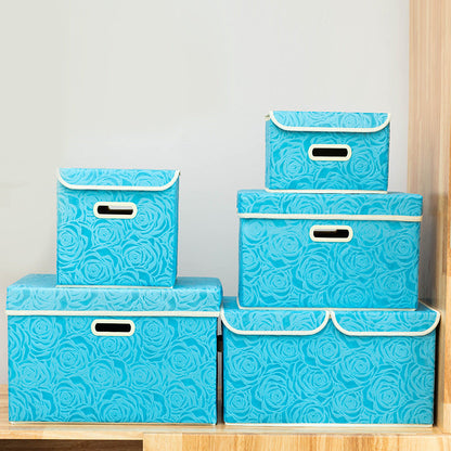 Foldable storage box by My Store, shown collapsed for compact organization and easy storage
