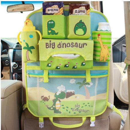 Cartoon car storage bag, seat hanging organizer in colorful character design