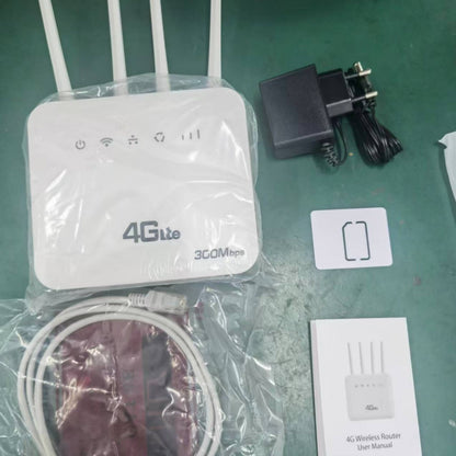 Dual-port wireless hotspot LTE router in compact black design