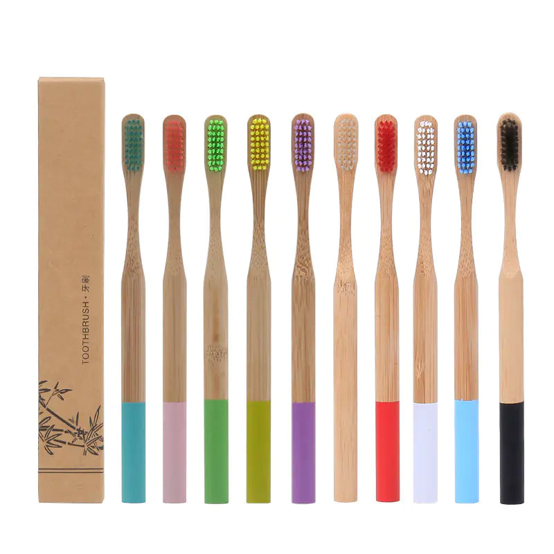 Bamboo Toothbrush with Custom Logo and Kraft Paper Box