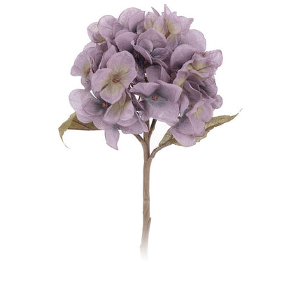 Artificial hydrangea flower branch for autumn home and wedding decor, featuring realistic clustered blooms