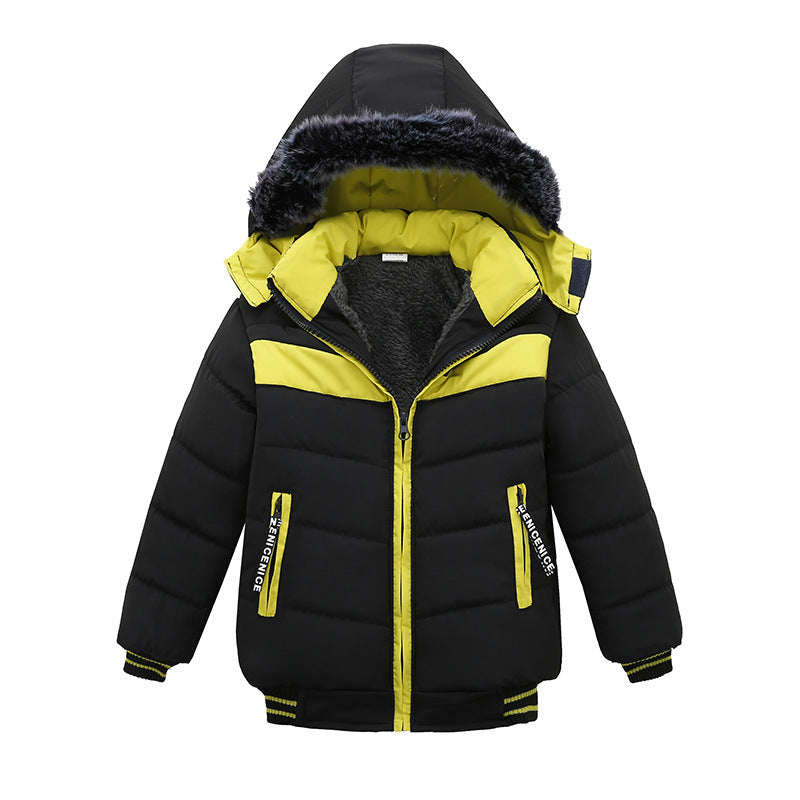 Small and medium-sized boys' cotton-padded jackets in assorted styles
