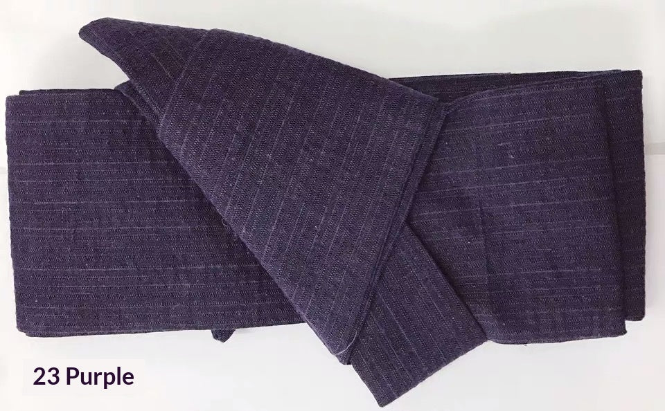Japanese-style cotton kimono yukata pre-tied waist belt in a traditional obi design