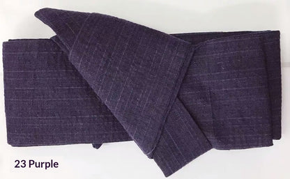 Japanese-style cotton kimono yukata pre-tied waist belt in a traditional obi design
