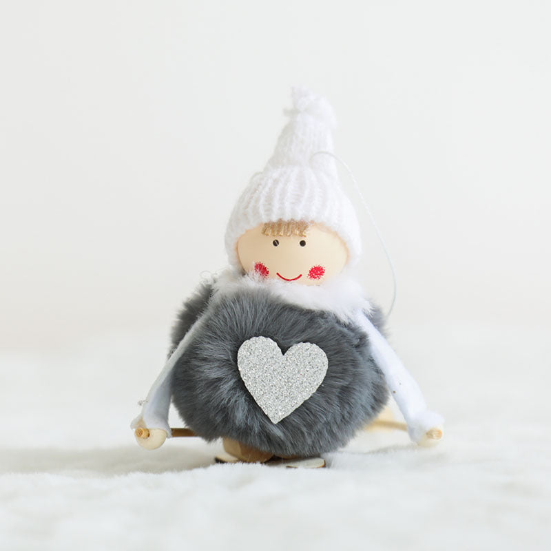 Plush pendant Christmas decorations in festive hanging ornament designs