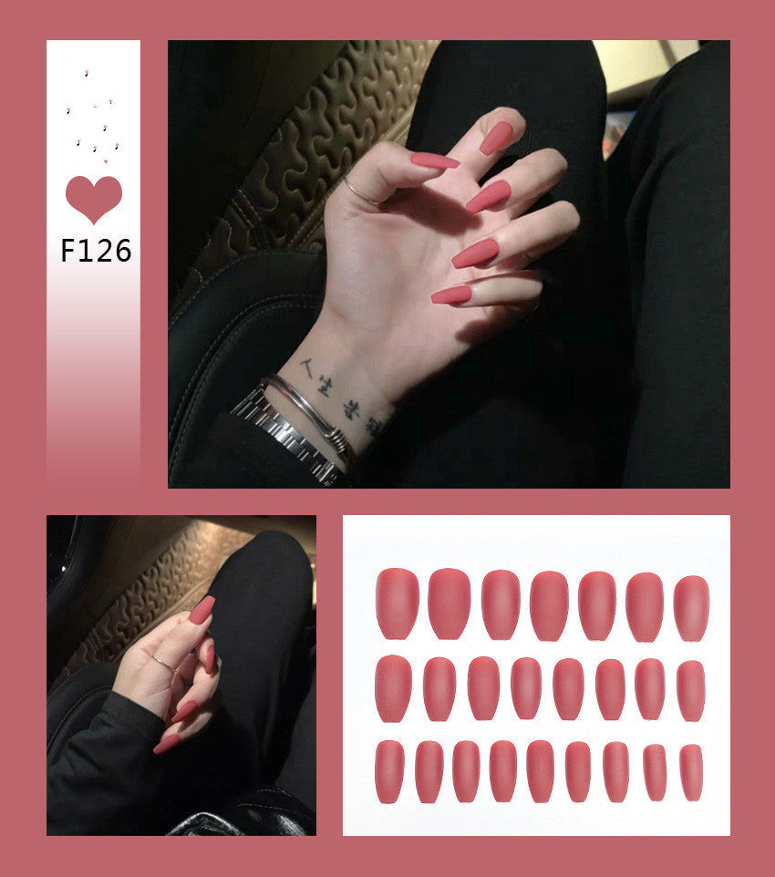 Nail Art Scrub Ballet fake nails by My Store in a ballet-inspired design