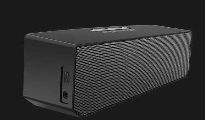 Bs-6 cloud smart speaker by My Store, compact black wireless speaker with cloud connectivity