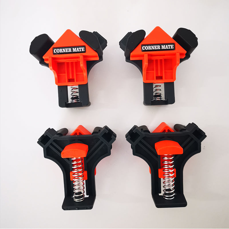 Woodworking right angle clip, 90-degree holder, side view