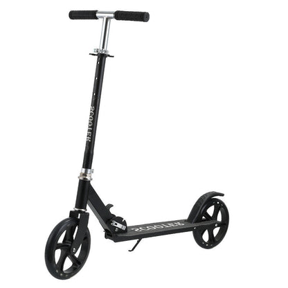 Two-wheeled foldable campus mobility scooter by My Store, shown in compact folded design