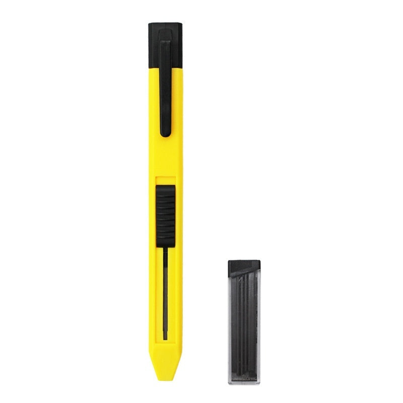 Plastic woodworking propelling pencil with thick lead for marking and drawing lines