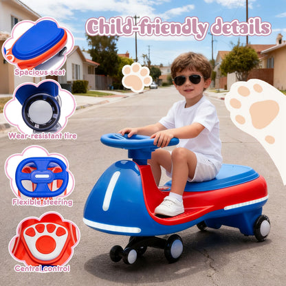 12V GBruno Store electric ride-on toy car with LED lights, dual motors, and colorful design for kids' outdoor fun.