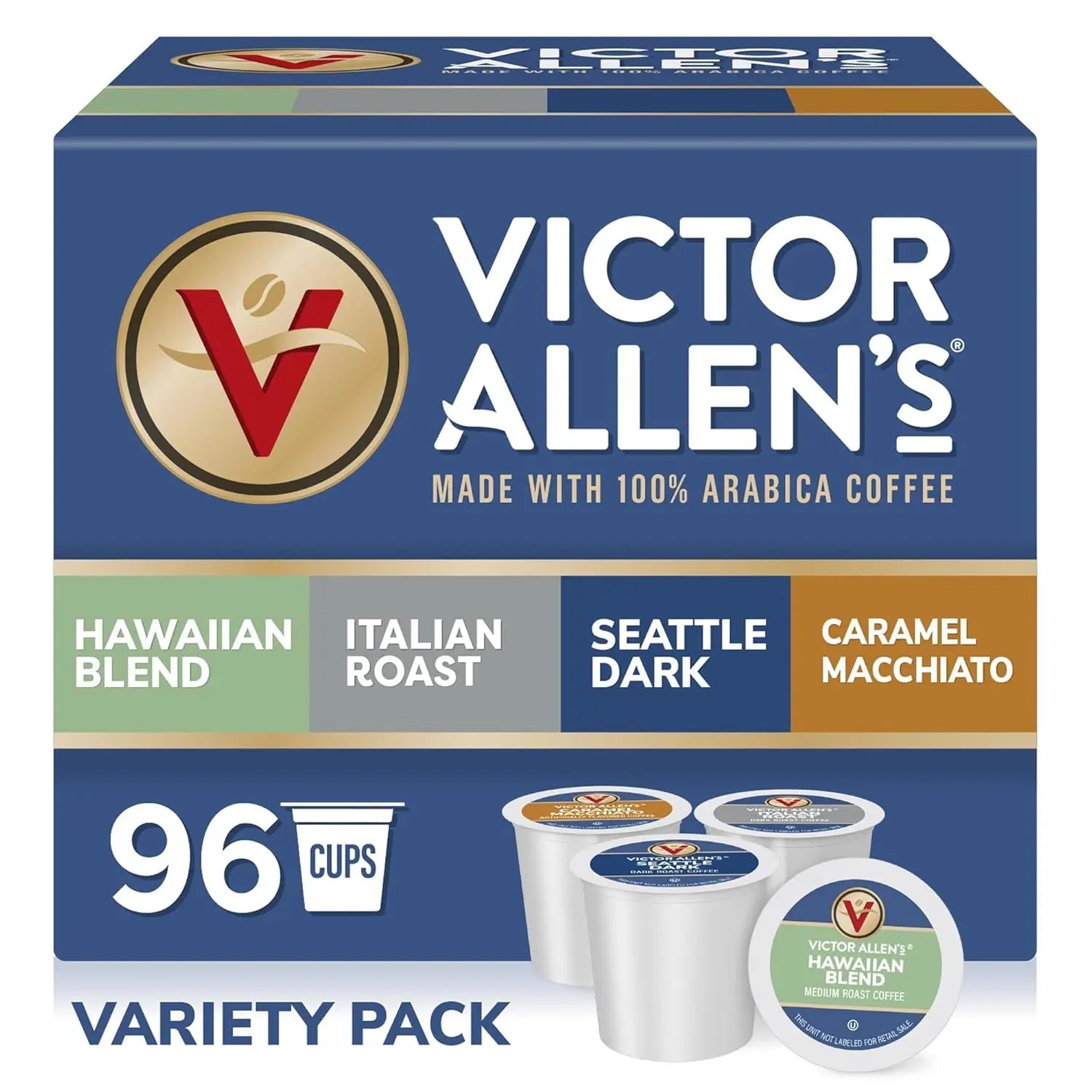96 - Count Coffee Pods Variety Pack for Keurig - Kona, Italian, Seattle Dark & Caramel Macchiato - BACKUPMYFILESNOW
