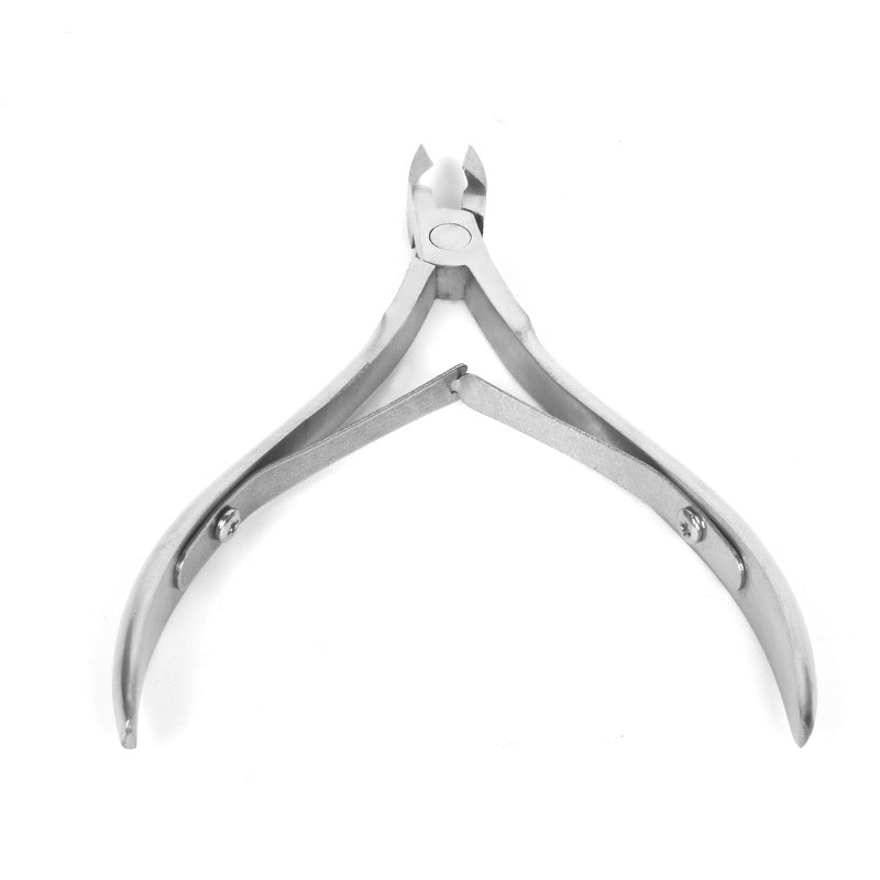 Nail beauty pliers with slim metal tips for precise nail care and grooming