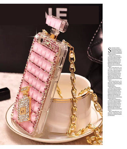 Luxury diamond TPU rhinestone bling phone case cover in a sparkling coque design