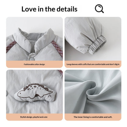 Children’s short warm outerwear top in a cozy, practical design