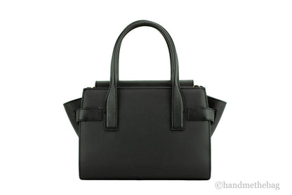 Carmen Black Leather Satchel by Michael Kors