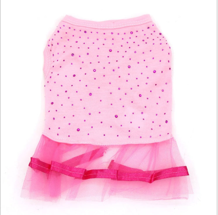 Lace dog skirt for pets, lightweight decorative pet apparel in a delicate lace design