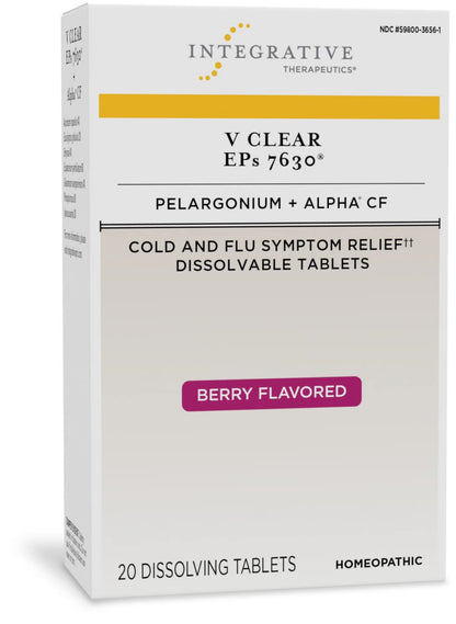 V Clear Rapid Recovery Cold and Flu Chewables by BACKUPMYFILESNOW® shown in a close-up image.