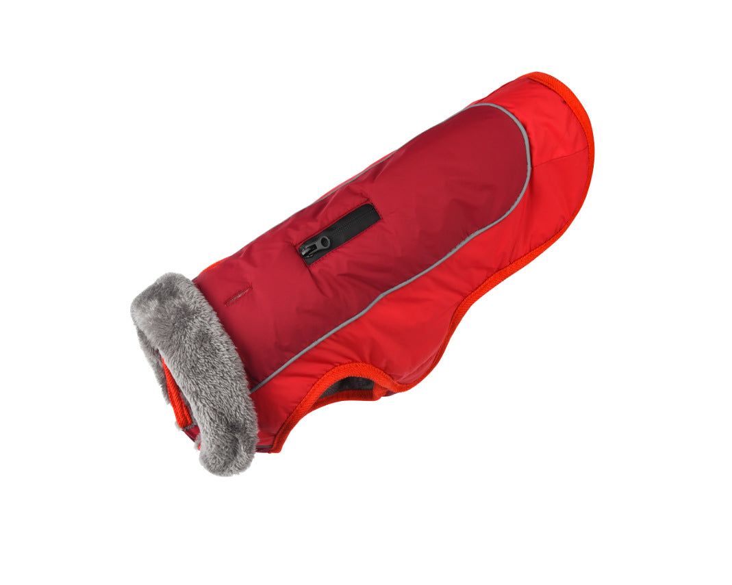 Thickened reflective padded dog coat for warmth and visibility