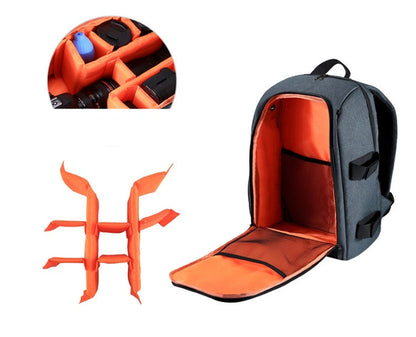 Waterproof camera backpack camera bag with padded compartments and adjustable straps