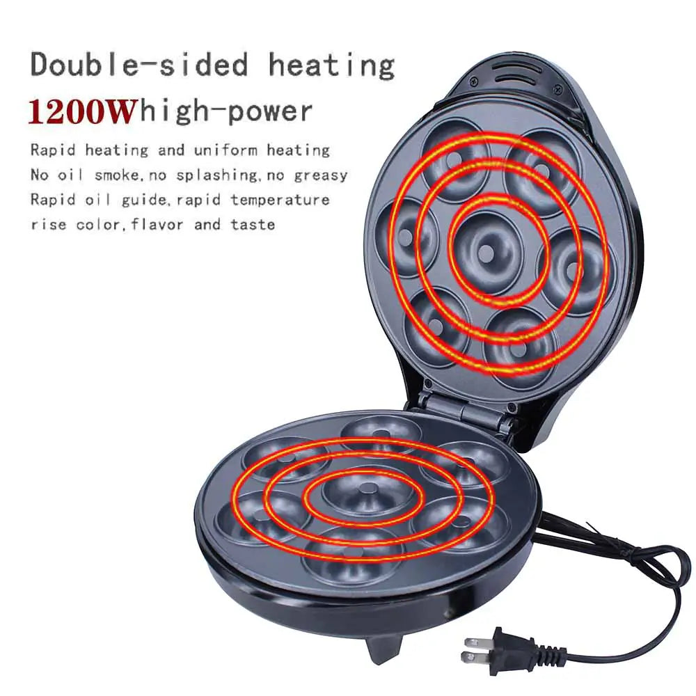 110V 7-Hole Donut Maker for Breakfast and Desserts