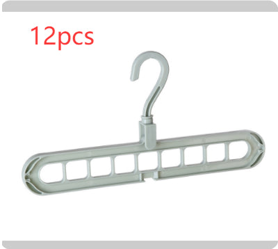 Plastic clothes storage hanger with hanger hook, shown against a plain background