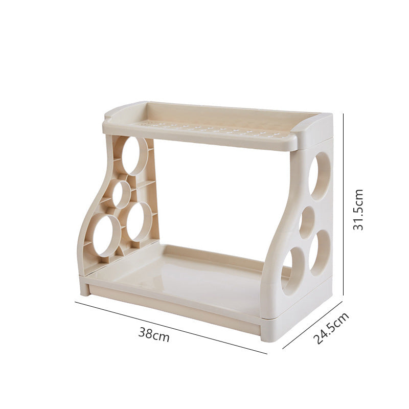 Multilayer kitchen storage shelving for organizing kitchen supplies