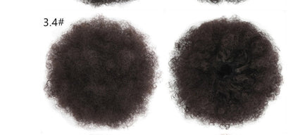 High puff ponytail hairpiece with voluminous textured curls, shown in a close-up view