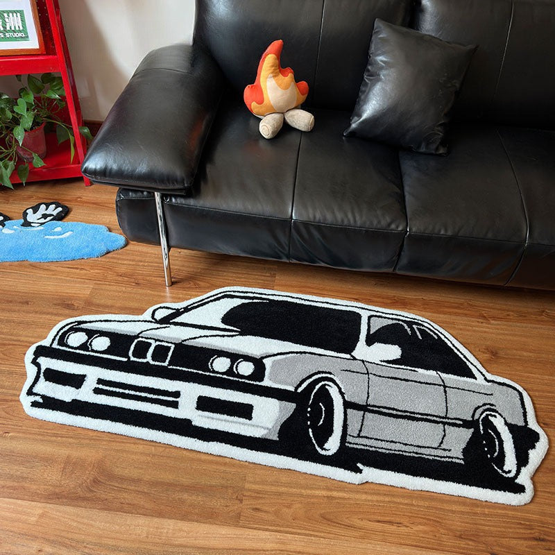 Thickened cold-proof bow-shaped imitation cashmere floor mat carpet, soft irregular design