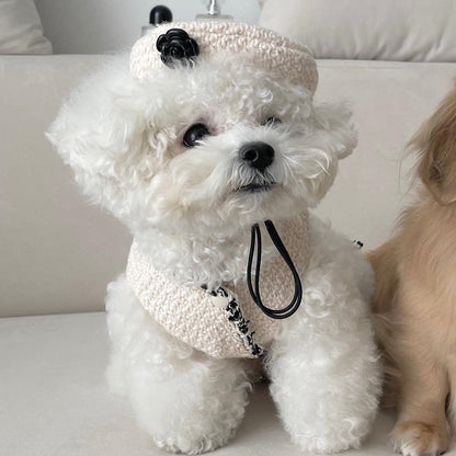 Knitted pet hat for dogs and cats, cozy animal accessory in a simple design